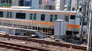 JR東日本E233系0番台八トタH53編成+八トタH53編成グリーン車1387T中央線快速中央特快大月行き神田駅(JC02)13時28分発車2分遅れ