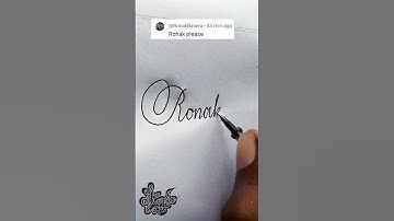 How to make stylish signature | Ronak | Calligraphy signature