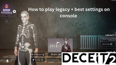 How to play the new gamemode (Legacy) in Deceit 2 explaining best settings etc | Deceit 2