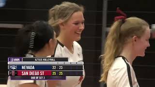 HIGHLIGHTS: Nevada at San Diego State Volleyball 11\/2\/23
