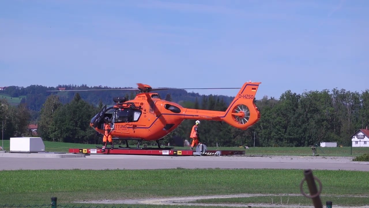RTH Christoph 17 (Kempten) An- und Abflug von Basis
