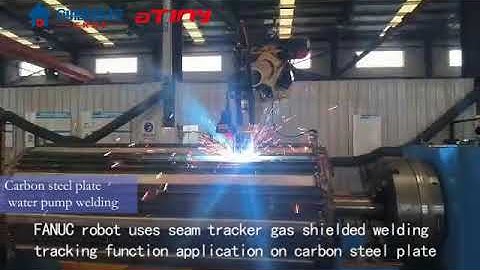 FANUC robot uses【ATINY】seam tracker gas shielded welding tracking function application