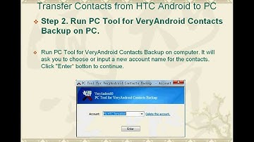 Backup and transfer HTC Thunderbolt contacts to PC