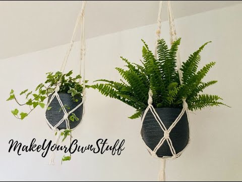 Makramee Blumenampel Mit Perlen Anleitung Makrame Plant Hanger With Pearls Instruction Diy Youtube