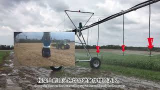Center pivot irrigation system help for farm use and save water