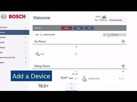 Bosch Home Control Services: Add a Device