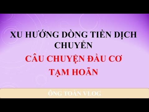 XU HƯỚNG DÒNG TIỀN DỊCH CHUYỂN - CÂU CHUYỆN ĐẦU CƠ TẠM HOÃN