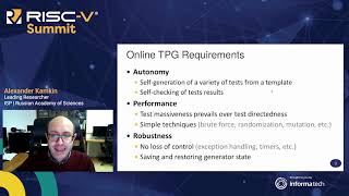 Open source Online TPG for RISC V Microprocessors