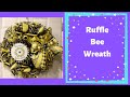 How to make a bee ruffle wreath