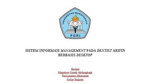 Demo Aplikasi TA/Skripsi Fadilah 201843501405 | Teknik Informatika Universitas Indraprasta PGRI