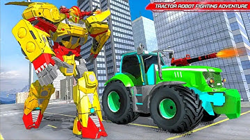 Horse Robot Flying Tractor Game: Blue Robot Transform Battle - Android Gameplay