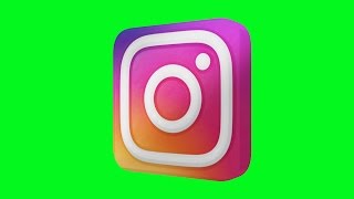 Instagram NEW Logo Green Screen Animated 3D