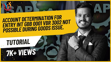 Account determination for entry INT GBB 0001 VBR 3002 not possible during Goods issue.