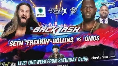 BACKLASH 6/5/23 FULL MATCH - Seth "Freakin" Rollins vs Omos