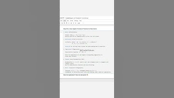 Deep Dive: Linear Algebra Formulas & Theorems for Data Science | #Data #LinearAlgebra #MathFormulas