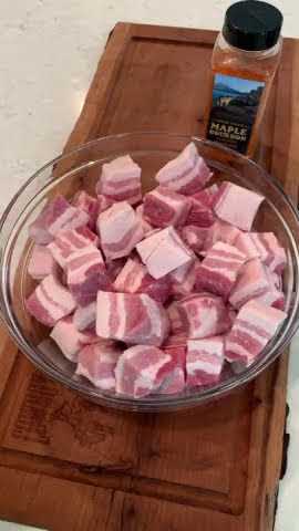 Pork Belly Burnt Ends Recipe | Over The Fire Cooking #shorts