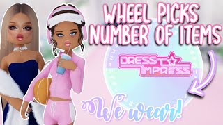 WHEEL CHOOSES THE NUMBER OF ITEMS I WEAR IN DRESS TO IMPRESS | Roblox Dress To Impress
