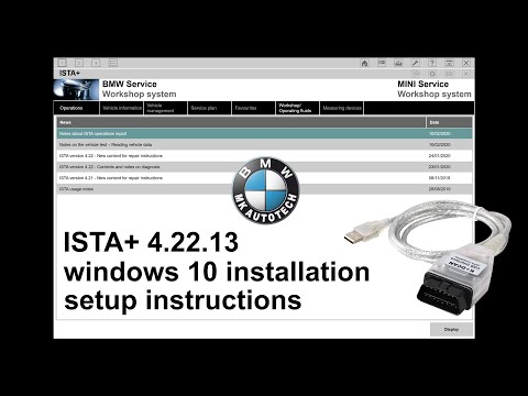 Rheingold ISTA D -  BMW How to install and setup ISTA+ with K-DCAN Cable on Windows 10