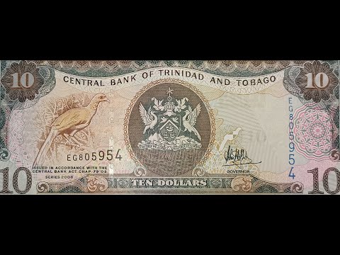 TRINIDAD AND TOBAGO - 10 - DOLLARS - 2006 - SCARLET - IBIS - BANKNOTES - PAPER - MONEY - NOTE - BIRD