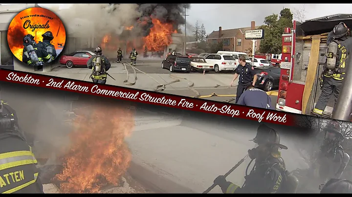 2nd Alarm Commercial Structure Fire • Auto Shop • Roof Work • North El Dorado Street