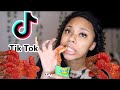 Trying VIRAL TikTok Mexican Candy Dulces Enchilados | TayPancakes