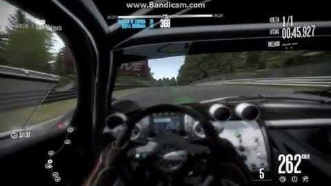 NFS Shift - Pagani Zonda R 327Km/h - Nürburgring (Complete) Gameplay