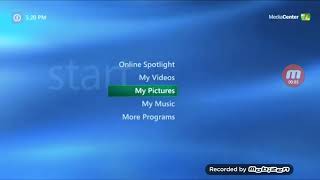 Windows Media Center Animations History