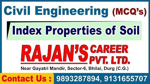INDEX PROPERTIES  OF SOIL | CIVIL ENGINEERING| MCQ