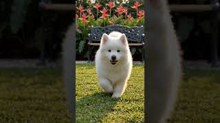The Cutest Samoyed Puppy Ever! ☁️🐾 | Fluffy Cloud In The Garden