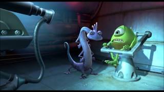 Monsters Inc Randall tries to use the scream extractor on Mike