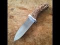 hidden tang knife w/ antler handle