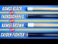 Kamui black vs thoroughbred vs kamui brown vs caiden fighter tip comparison review