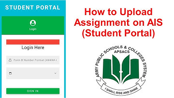 How to Upload Assignment on AIS Student Portal | How to Submit Assignment on AIS | APSACS | APS