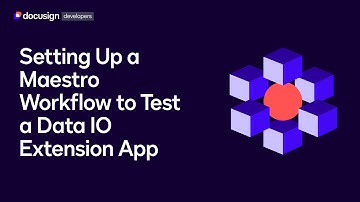 Setting up a Maestro Workflow to Test a Data IO Extension App
