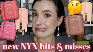 Testing out NEW makeup from NYX Cosmetics | Buttermelt Bronzer, Buttermelt Blush & Pro Fix Sticks