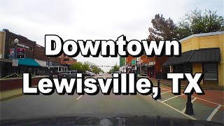 Driving Downtown Lewisville, TX (Dash Cam)