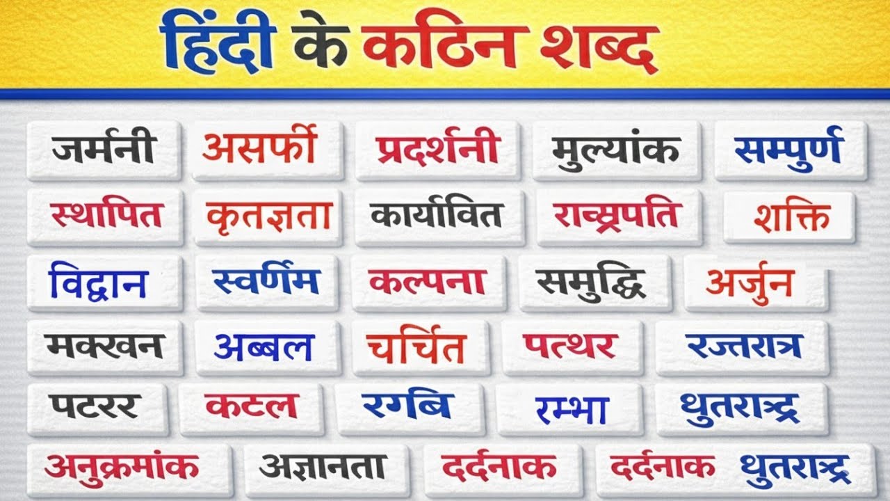 आधे🥝🥥/Aadhe akshar wale shabd l आधे अक्षर वाले शब्द l Half letter words in Hindi l Half letter words