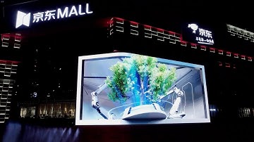 COOL！LED large screen naked eye 3D video in different countries
