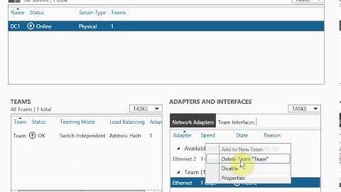 2 remove nic teaming in server
