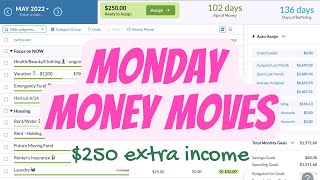 Monday Money Moves: budgeting extra income | May 2020 YNAB Budget with Me