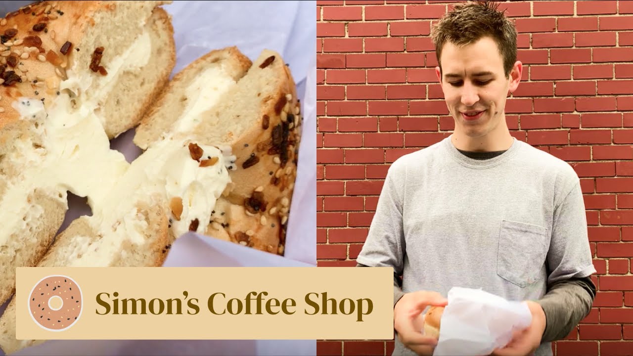 Bagel Review Simon's Coffee Shop (Cambridge, MA) YouTube
