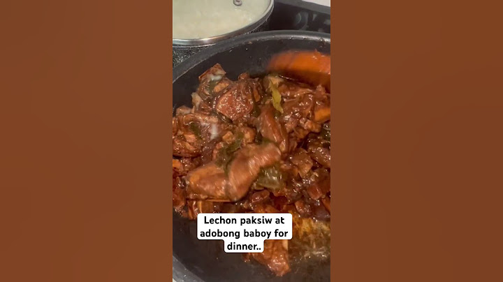 Adobong baboy at lechon paksiw…