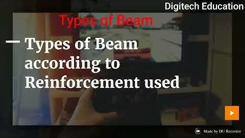 Difference between Singly reinforcement  beam and doubly reinforcement beam