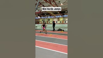 Mini hurdle jumps are great for fixing posture/foot contact as you takeoff #longjump #trackandfield