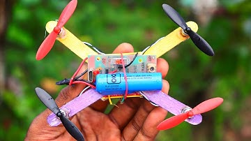Making drone using popsicle sticks | DIY mini drone