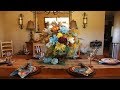 EARLY FALL HOME TOUR 2019 - DINING ROOM - TUSCAN DECOR - FALL DECOR - FUN WITH FEATHERS