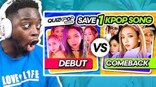 MUSALOVEL1FE does CHOOSE YOUR FAVORITE KPOP SONG (DEBUT VS. LATEST COMEBACK) | QUIZ KPOP GAMES 2023