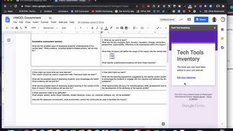 Curriculum Mapping: Google Docs Add-on for Teachers