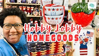 HOBBY LOBBY AND HOMEGOODS SHOP WITH ME SUMMER FOURTH OF JULY