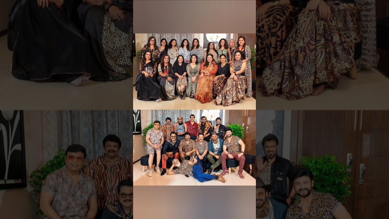 80's actors reunion party photos | Chiranjeevi | Venkatesh | Radha | Jayasudha | Ramya Krishnan